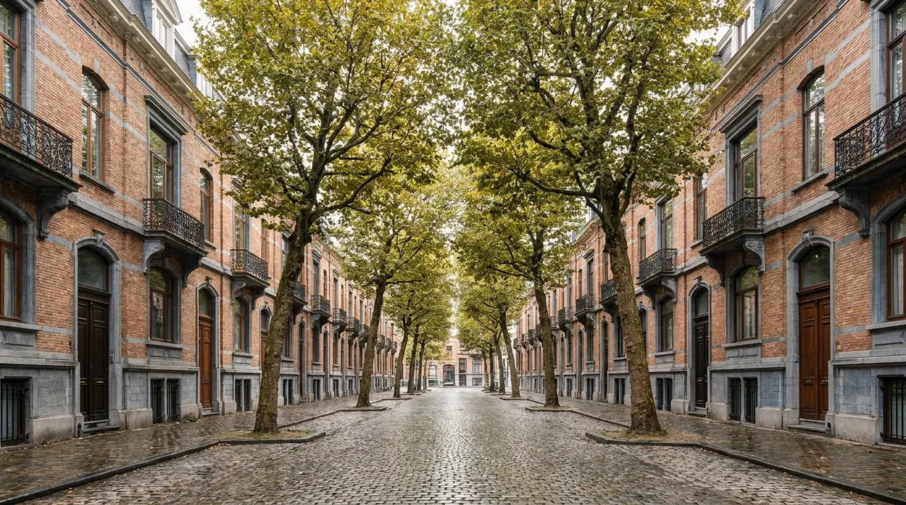 Rue résidentielle à Anderlecht, Bruxelles